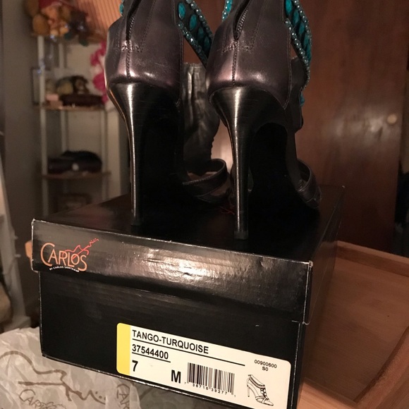 Carlos by Carlos Santana Tango Turquoise Sandals - Picture 3 of 5